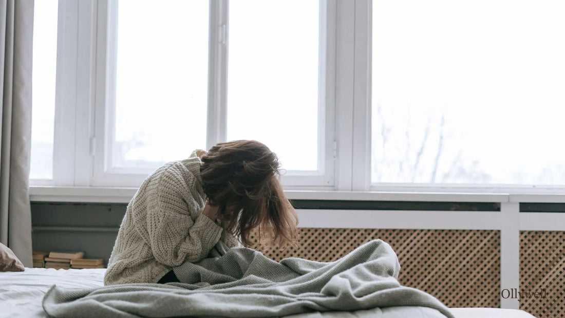 A woman struggling with chronic stress.